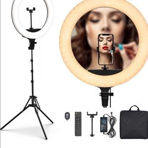 BRABD NEW LED RING LIGHT 18 INCHES WITH TRIPOD AND REMOTE CONTROL